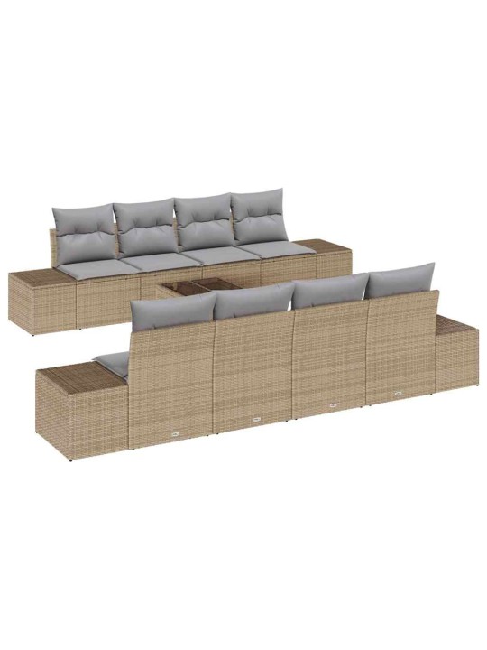 Aia diivanikomplekt padjaga 7 tk beež ja hall 55 x 55 x 37 cm