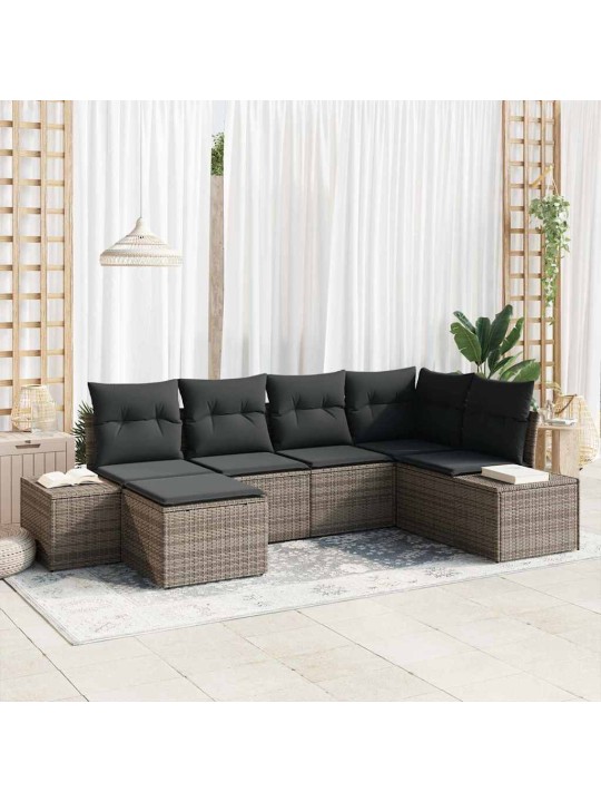 Aia diivanikomplekt 6 tk hall 264 x 154 x 85 cm polürooster