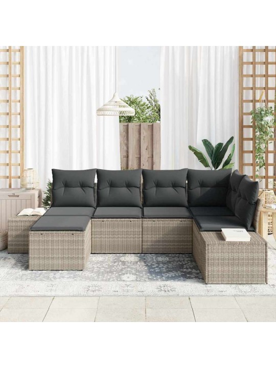 Aia diivanikomplekt padjaga 6 tk helehall 264 x 154 x 85 cm