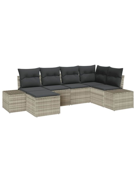 Aia diivanikomplekt padjaga 6 tk helehall 264 x 154 x 85 cm