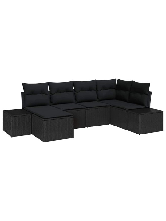 Aia diivanikomplekt 6 tk must 264 x 154 x 85 cm polürooster