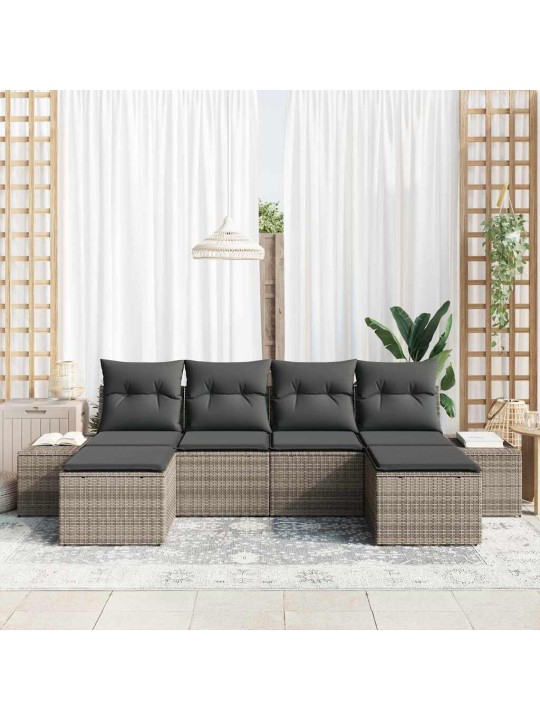 Aia diivanikomplekt 6 tk hall 184 x 62 x 85 cm polürooster