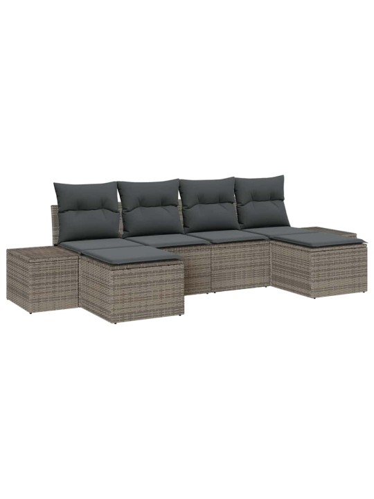 Aia diivanikomplekt 6 tk hall 184 x 62 x 85 cm polürooster