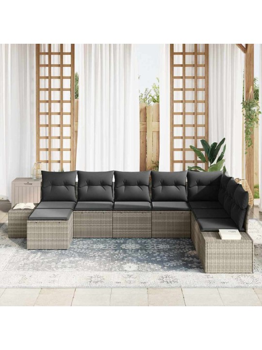 Aia diivanikomplekt padjaga 8 tk helehall 319 x 209 x 85 cm