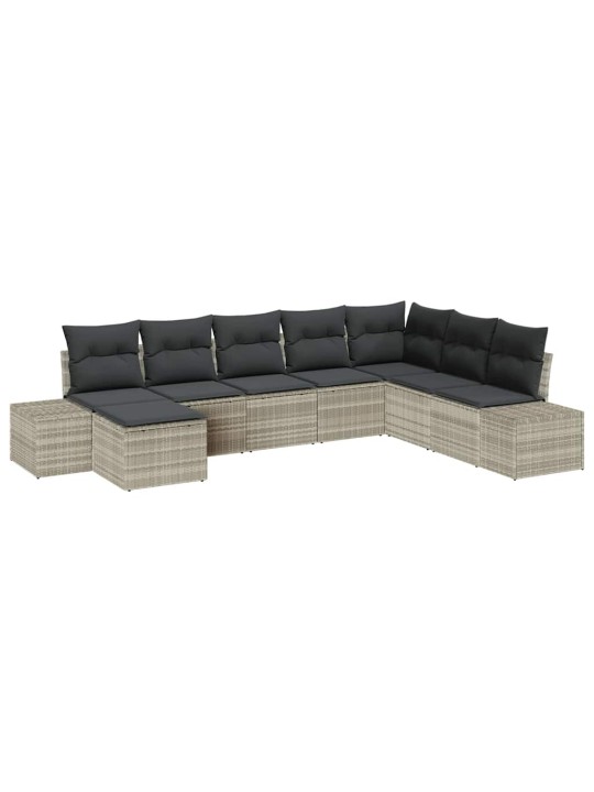 Aia diivanikomplekt padjaga 8 tk helehall 319 x 209 x 85 cm