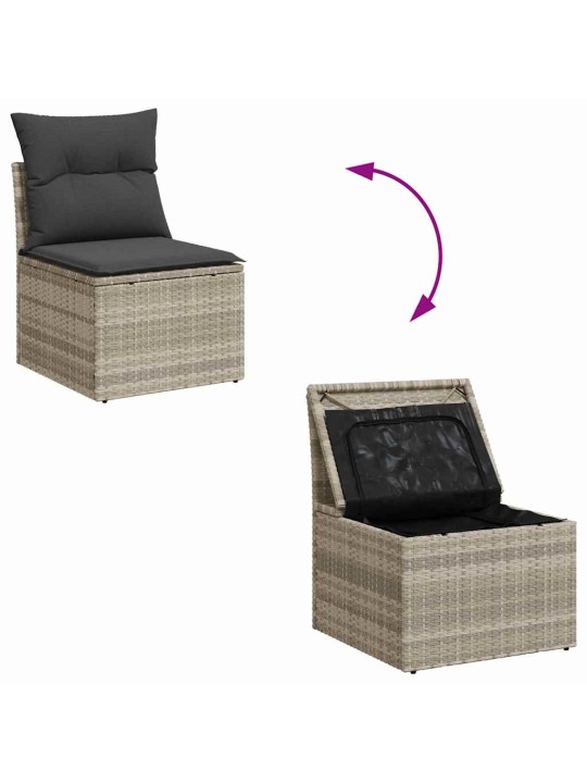 Aia diivanikomplekt padjaga 6 tk helehall 234 x 154 x 85 cm