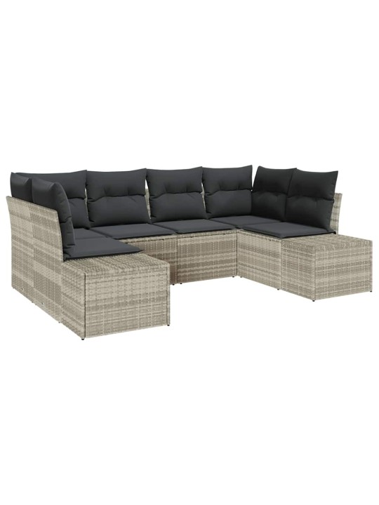 Aia diivanikomplekt padjaga 6 tk helehall 234 x 154 x 85 cm