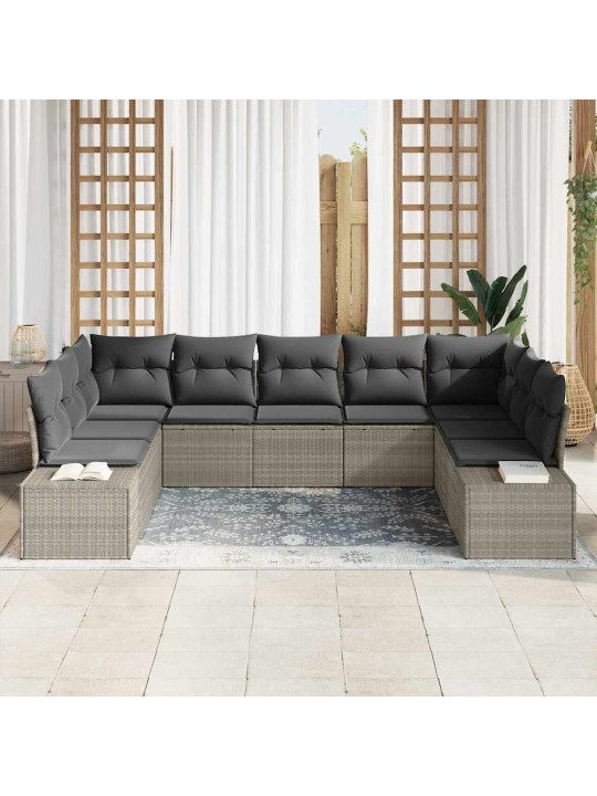 Aia diivanikomplekt padjaga 9 tk helehall 289 x 209 x 85 cm
