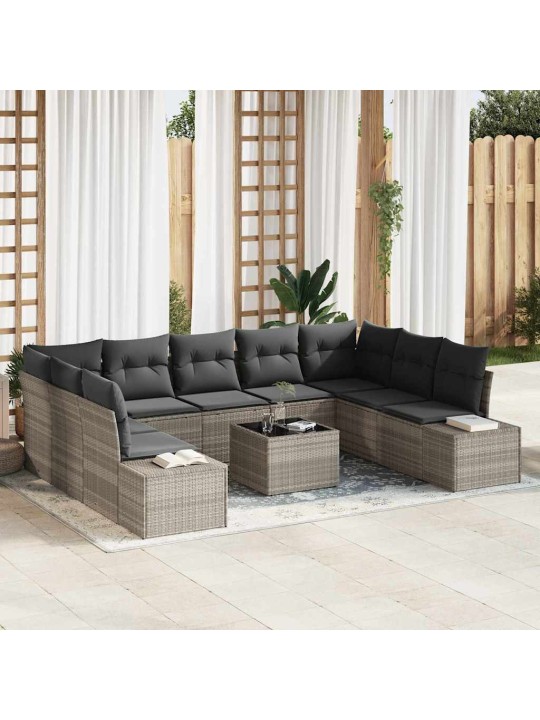 Aia diivanikomplekt padjaga 10 tk helehall 289 x 209 x 85 cm