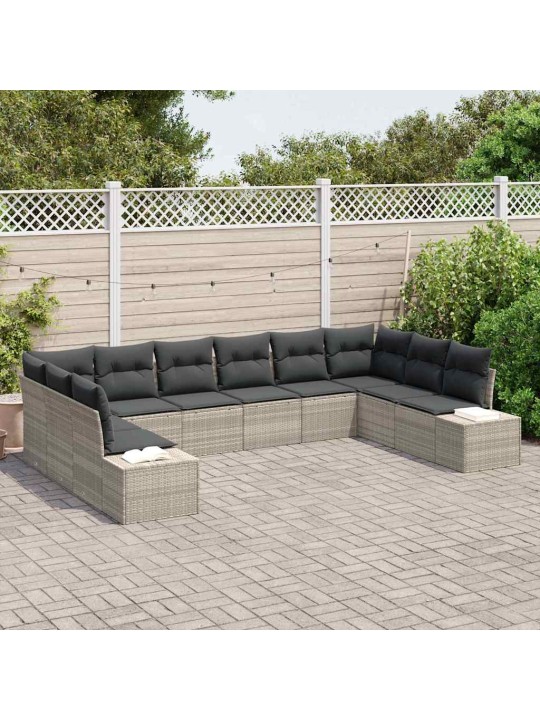 Aia diivanikomplekt padjaga 10 tk helehall 344 x 209 x 85 cm