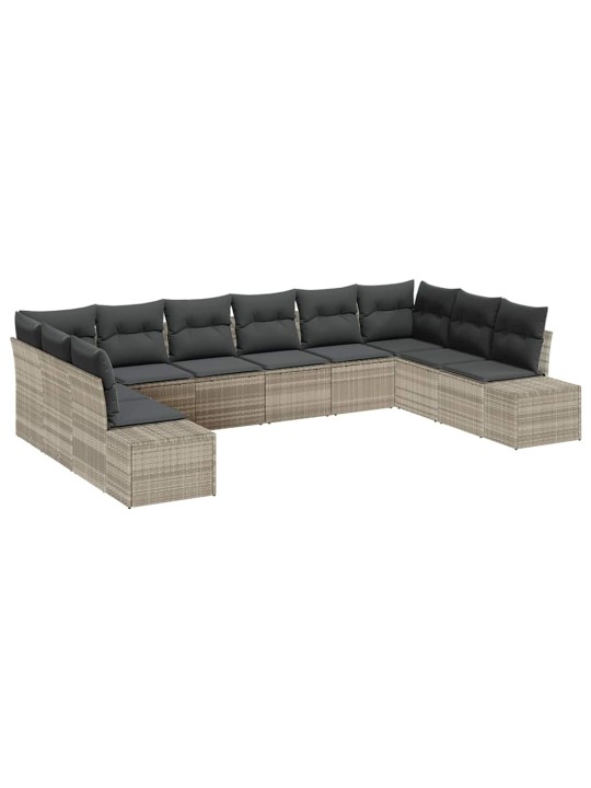Aia diivanikomplekt padjaga 10 tk helehall 344 x 209 x 85 cm