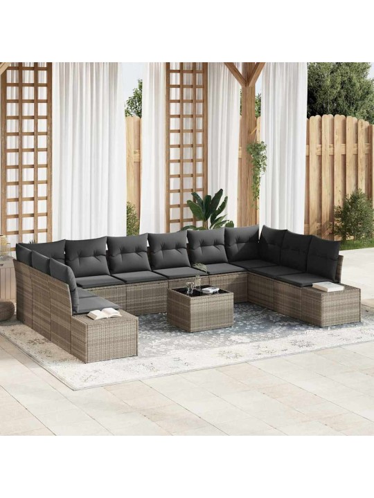 Aia diivanikomplekt padjaga 11 tk helehall 344 x 209 x 85 cm