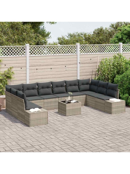 Aia diivanikomplekt padjaga 11 tk helehall 344 x 209 x 85 cm