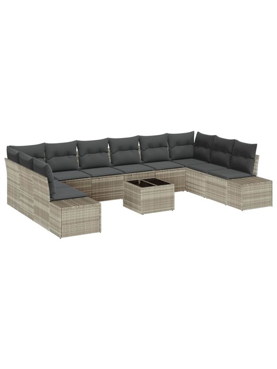 Aia diivanikomplekt padjaga 11 tk helehall 344 x 209 x 85 cm