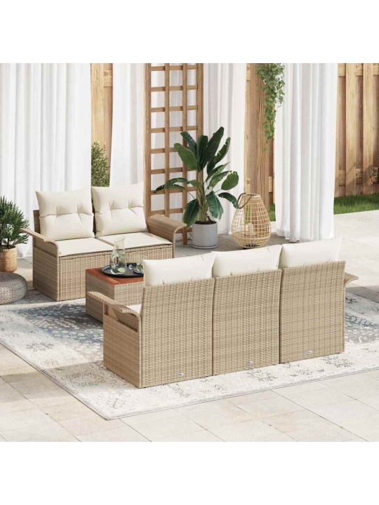 Aia diivanikomplekt padjaga 6 tk beez ja koor 55 x 55 x 37 cm