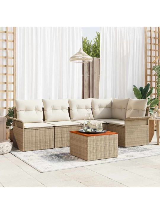 Aia diivanikomplekt padjaga 6 tk beez ja koor 55 x 55 x 37 cm