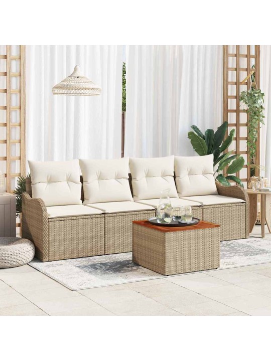 Aia diivanikomplekt padjaga 5 tk beez ja koor 55 x 55 x 37 cm