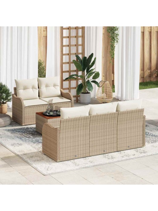 Aia diivanikomplekt padjaga 6 tk beez ja koor 55 x 55 x 37 cm