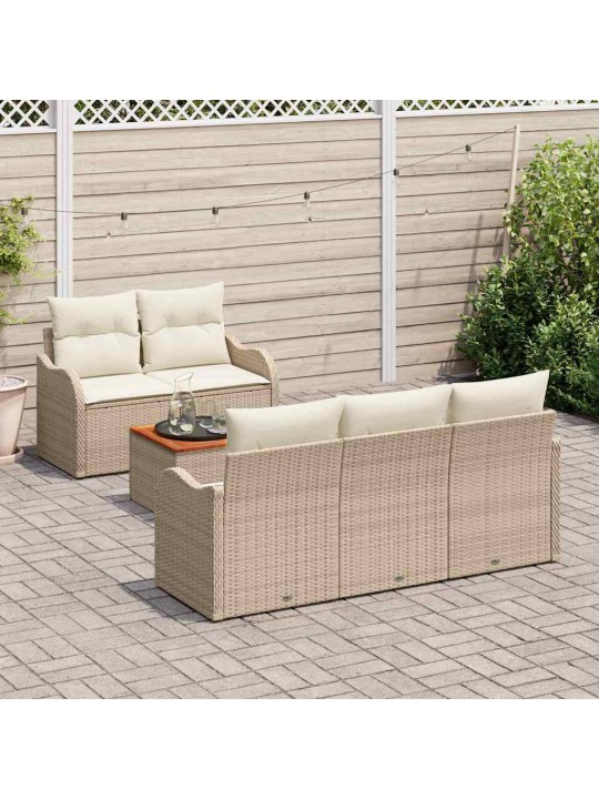 Aia diivanikomplekt padjaga 6 tk beez ja koor 55 x 55 x 37 cm