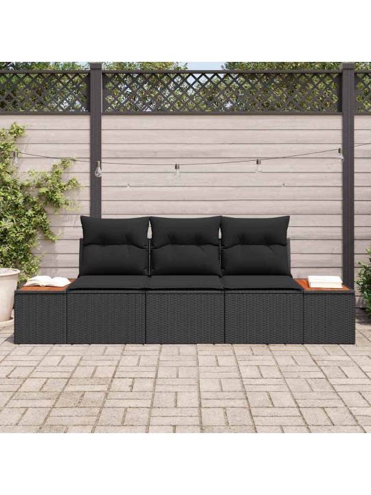 Aia diivanikomplekt 3 tk must 239 x 62 x 85 cm polürooster