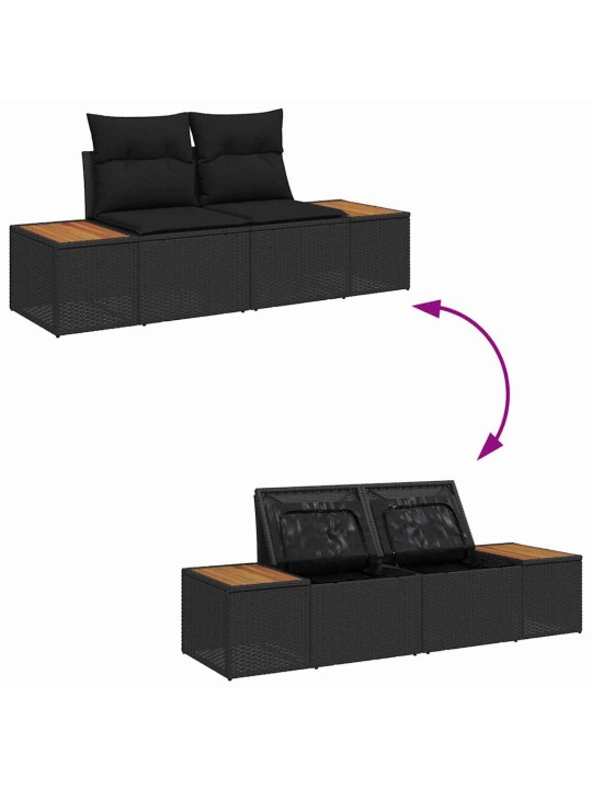 Aia diivanikomplekt 3 tk must 239 x 62 x 85 cm polürooster