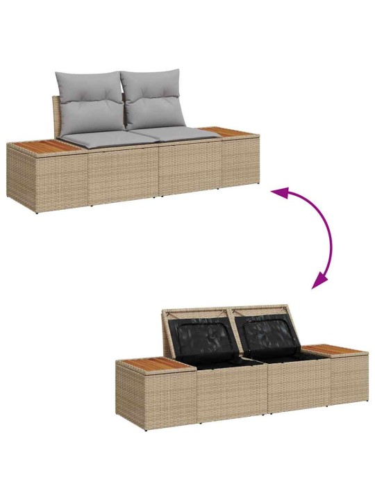 Aia diivanikomplekt 3 tk beež ja helehall 239 x 62 x 85 cm