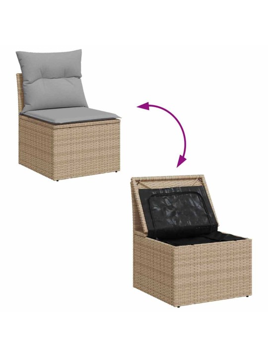 Aia diivanikomplekt 3 tk beež ja helehall 239 x 62 x 85 cm