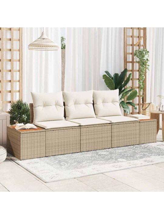 Aia diivanikomplekt 3 tk beež ja kreemjas 239 x 62 x 85 cm