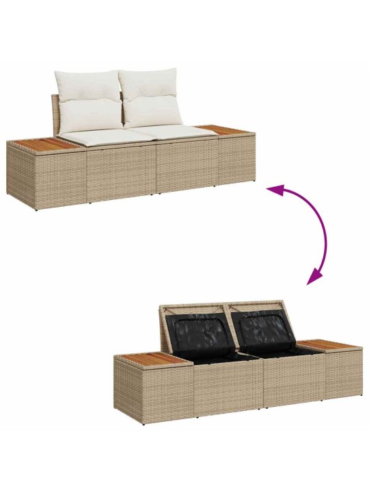 Aia diivanikomplekt 3 tk beež ja kreemjas 239 x 62 x 85 cm