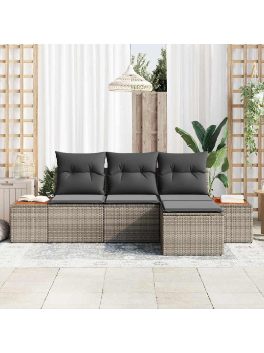 Aia diivanikomplekt 4 tk hall 184 x 62 x 85 cm polürooster