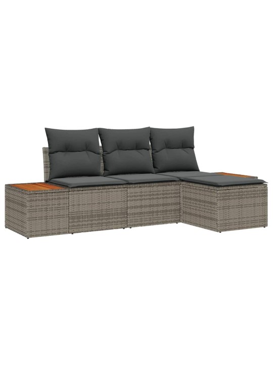 Aia diivanikomplekt 4 tk hall 184 x 62 x 85 cm polürooster
