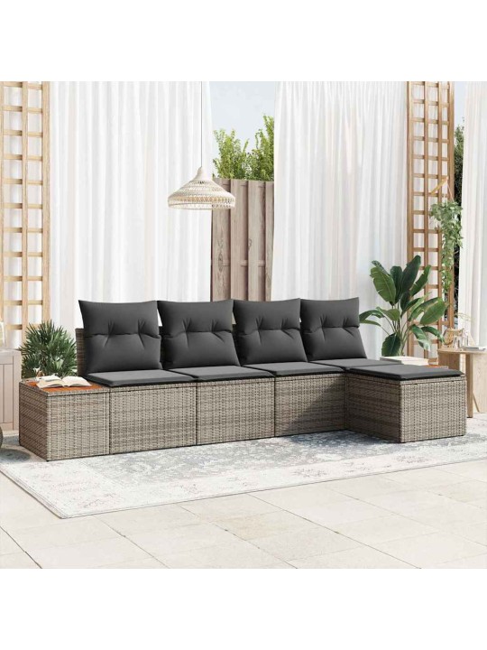 Aia diivanikomplekt 5 tk hall 184 x 62 x 85 cm polürooster