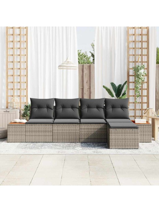 Aia diivanikomplekt 5 tk hall 184 x 62 x 85 cm polürooster
