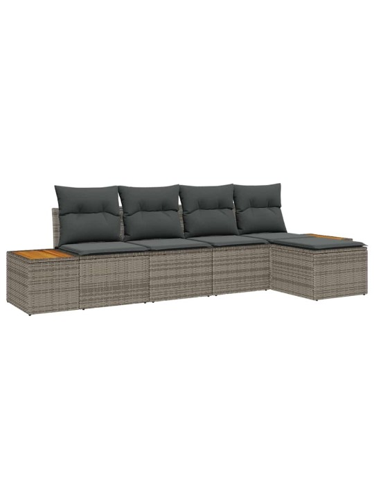 Aia diivanikomplekt 5 tk hall 184 x 62 x 85 cm polürooster