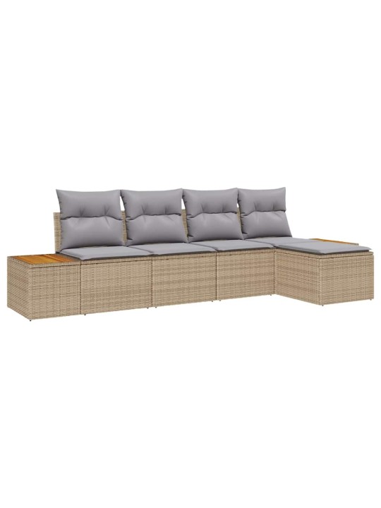 Aia diivanikomplekt 5 tk beež ja helehall 184 x 62 x 85 cm