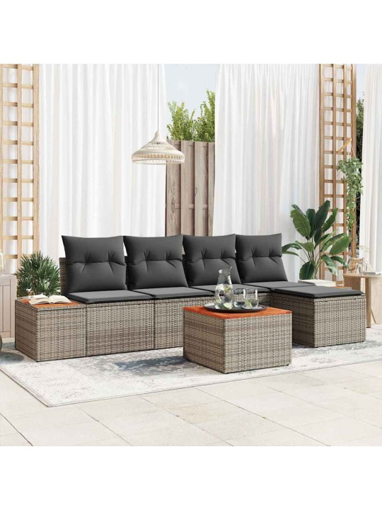 Aia diivanikomplekt 6 tk hall 184 x 62 x 85 cm polürooster