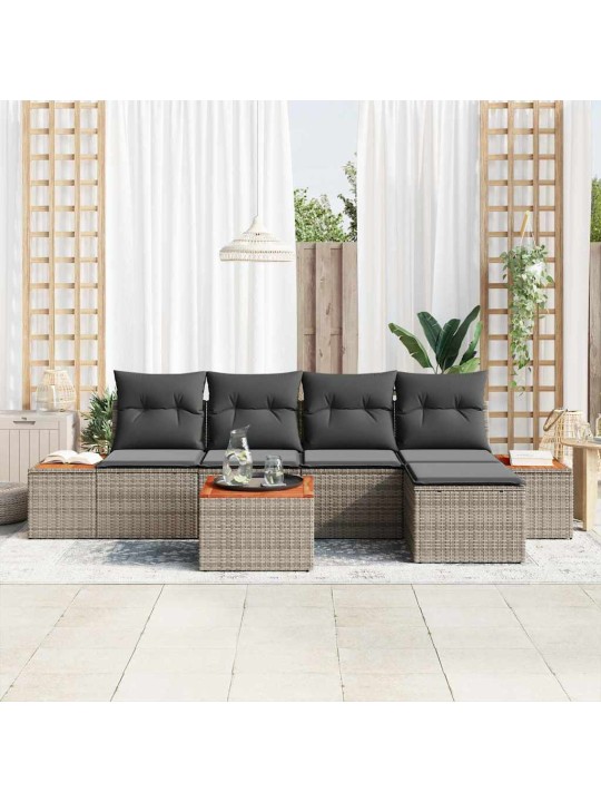 Aia diivanikomplekt 6 tk hall 184 x 62 x 85 cm polürooster