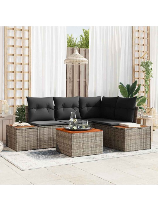 Aia diivanikomplekt 5 tk hall 209 x 154 x 85 cm polürooster