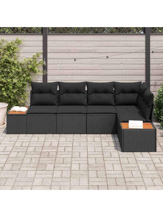 Aia diivanikomplekt 5 tk must 264 x 154 x 85 cm polürooster