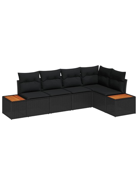 Aia diivanikomplekt 5 tk must 264 x 154 x 85 cm polürooster