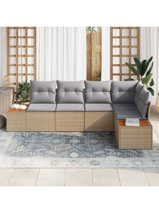 Aia diivanikomplekt 5 tk beež ja helehall 264 x 154 x 85 cm