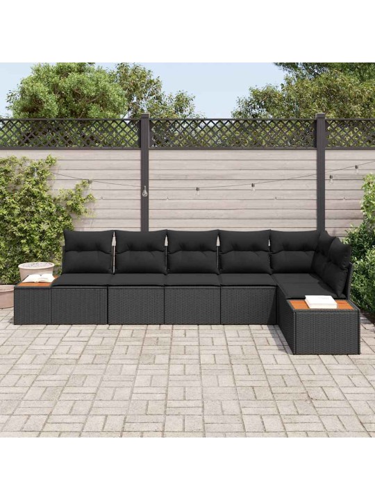 Aia diivanikomplekt 6 tk must 319 x 154 x 85 cm polürooster