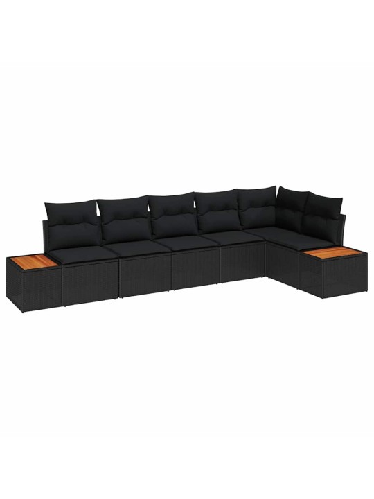 Aia diivanikomplekt 6 tk must 319 x 154 x 85 cm polürooster