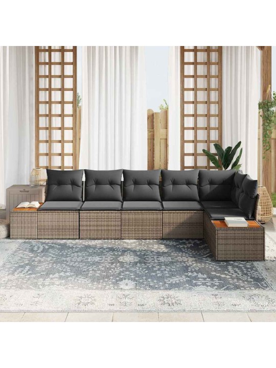 Aia diivanikomplekt 6 tk hall 319 x 154 x 85 cm polürooster