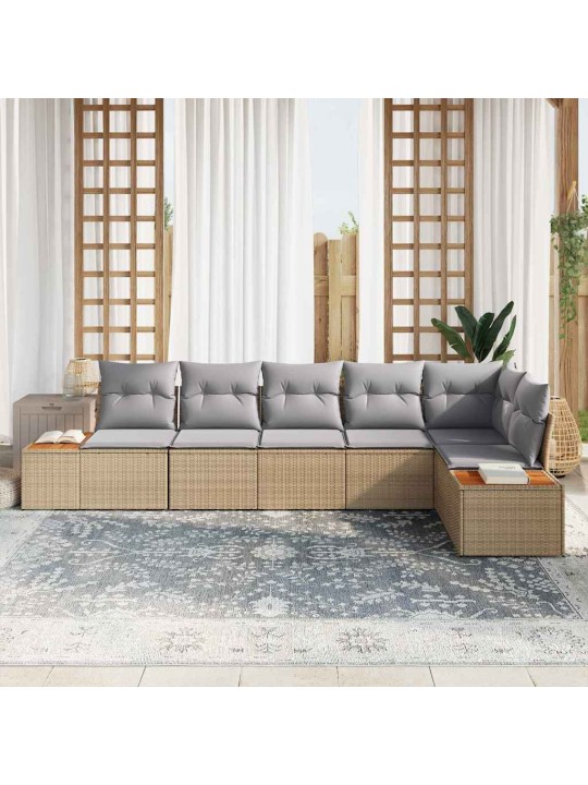 Aia diivanikomplekt 6 tk beež ja helehall 319 x 154 x 85 cm
