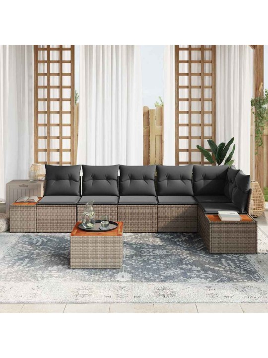 Aia diivanikomplekt 7 tk hall 319 x 154 x 85 cm polürooster