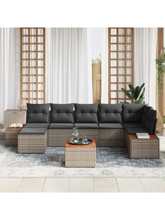 Aia diivanikomplekt 8 tk hall 319 x 154 x 85 cm polürooster