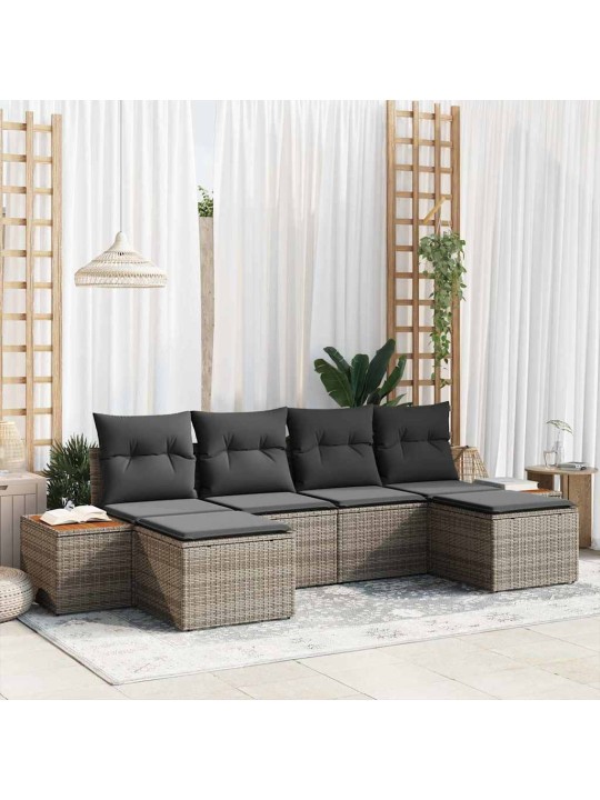 Aia diivanikomplekt 6 tk hall 184 x 62 x 85 cm polürooster