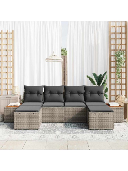 Aia diivanikomplekt 6 tk hall 184 x 62 x 85 cm polürooster