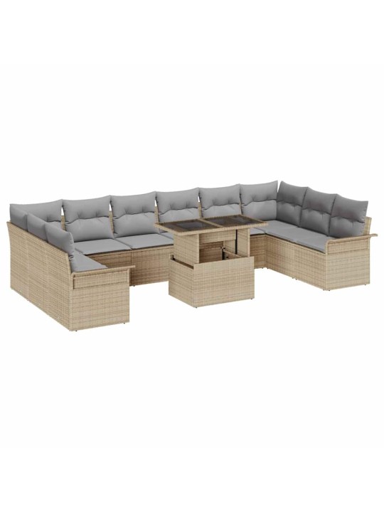Aia diivanikomplekt 11 tk beež 100 x 55 x 73 cm polürooster